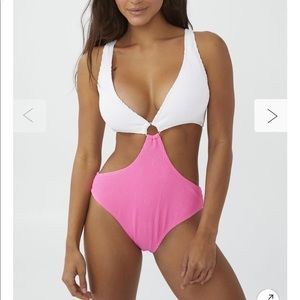 One piece cut out bikini